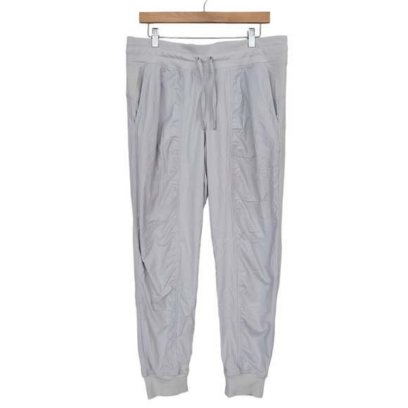 lululemon athletica Pants - Lululemon Chrome Light Gray Dance Studio Joggers Sz 12